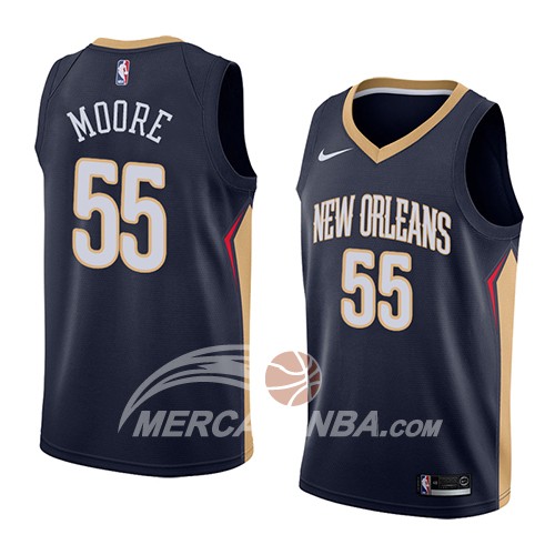Maglia NBA New Orleans Pelicans E'twaun Moore Icon 2018 Blu